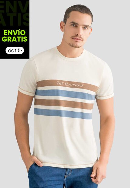 Camiseta Hombre Crema Mp 112553