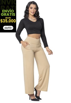 Pantalón Mujer Beige Mp 4314