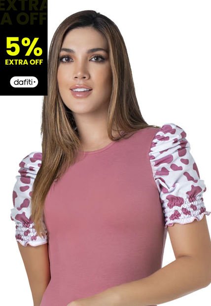 Camiseta Mujer Rosa Mp 9677