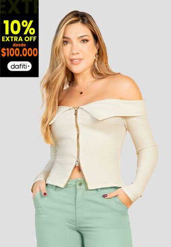 Blusa Mujer Crema Mp 110166 MP