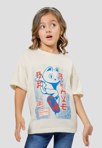 Camiseta Infantil Masculino Crema Mp 108003