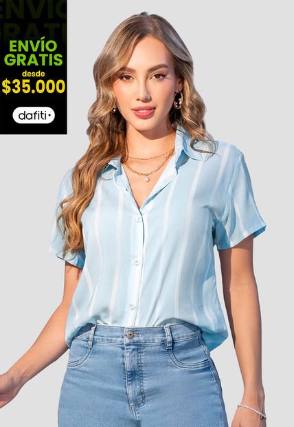 Camisa Mujer Estampado Mp 107550