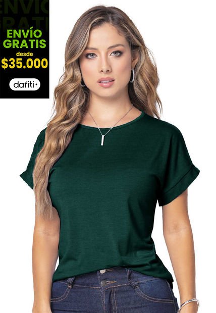 Camiseta Mujer Verde Botella Mp 9676