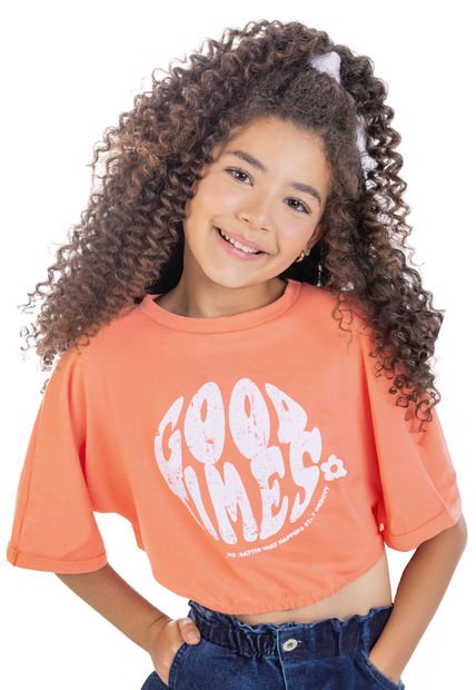 Blusa Infantil Femenino Naranja Mp 4674