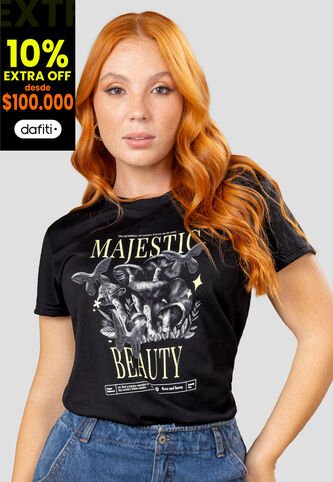 Camiseta Mujer Negro Mp 108118 MP