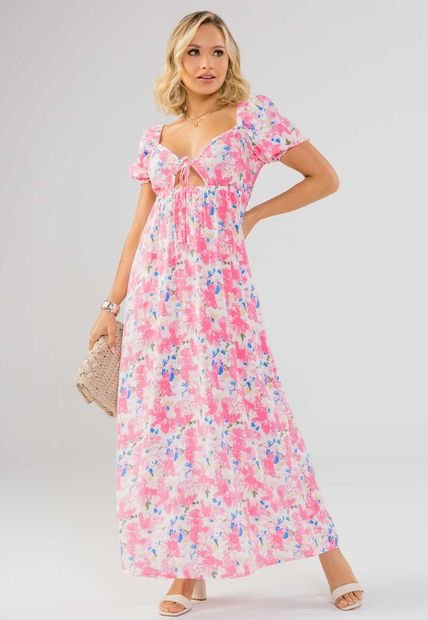 Vestido Largo Mujer Rosa Mp 100072
