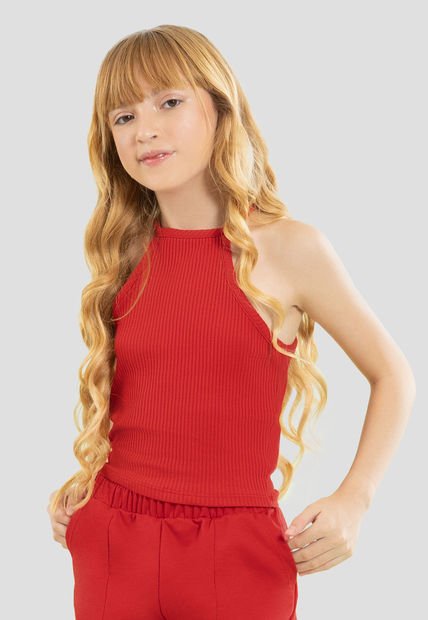 Camiseta Infantil Femenino Rojo Mp 104120
