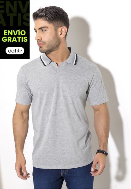 Polo Hombre Gris Jaspe Mp 2147