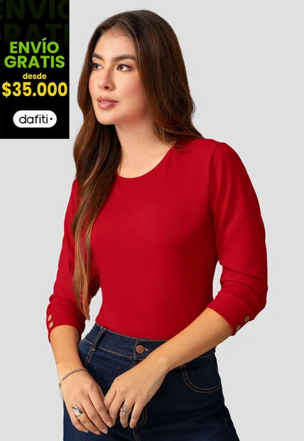 Camibuzo Mujer Rojo Mp 2364