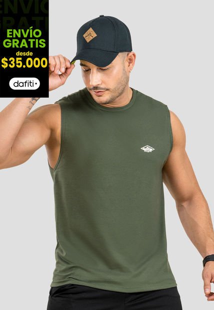 Camisilla Hombre Verde Militar Mp 107011