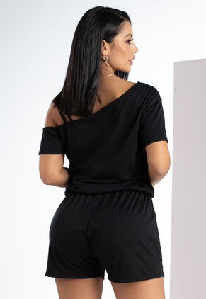 Enterizo Corto Mujer Negro Mp 102839