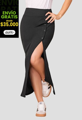 Falda Larga Mujer Negro Mp 108316 MP