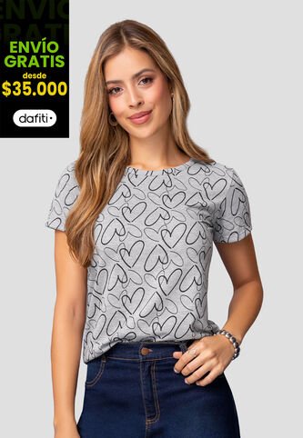 Camiseta Mujer Estampado Mp 112021 MP