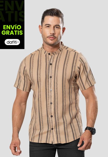 Camisa Hombre Caramelo Mp 106420
