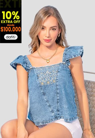 Blusa Mujer Azul Mp 106906 MP