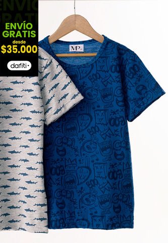 Camiseta Infantil Masculino Azul Mp 383 MP