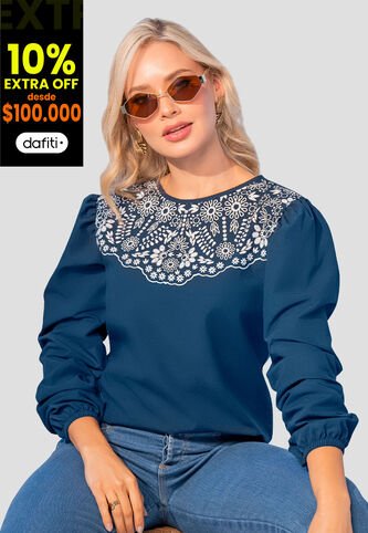 Blusa Mujer Azul Profundo Mp 107976 MP