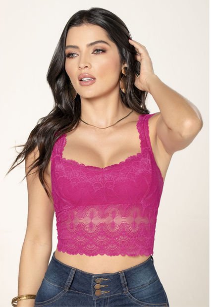 Crop Top Mujer Fucsia Mp 92547