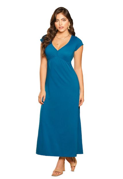 Vestido Largo Mujer Azul Mp 79860