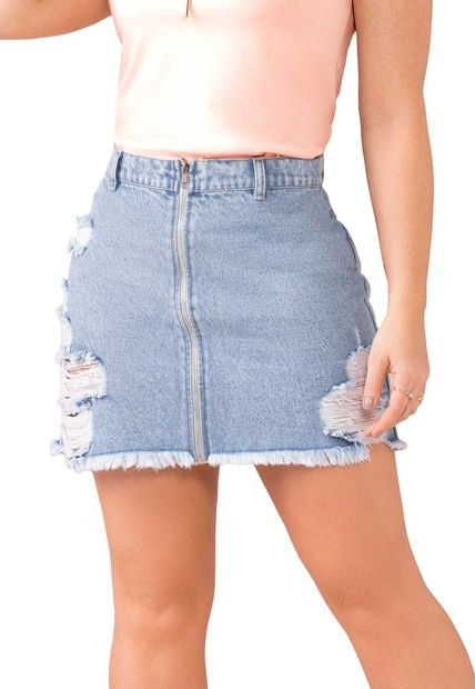 Falda Corta Mujer Azul Mp 258