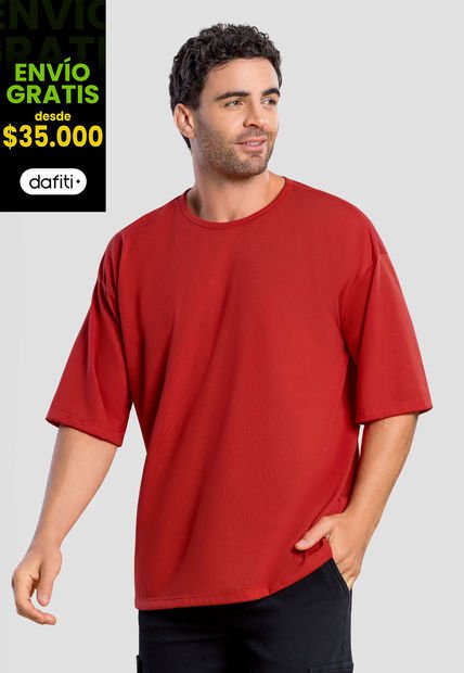 Camiseta Hombre Rojo Mp 105342
