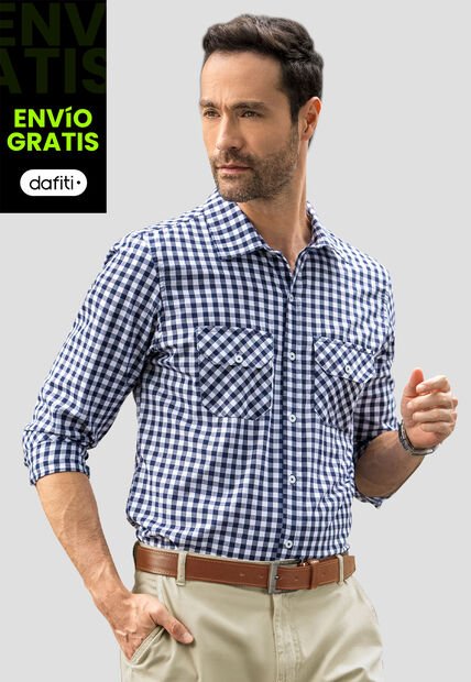Camisa Hombre Azul Mp 110842