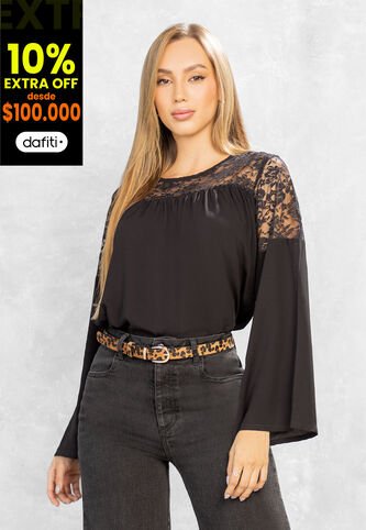 Blusa Mujer Negro Mp 107321 MP