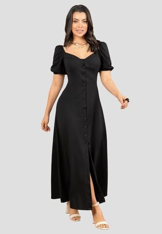 Vestido Largo Mujer Negro Mp 112045 MP