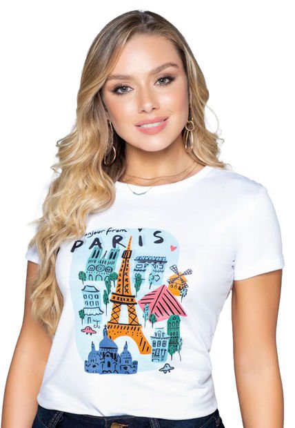 Camiseta Mujer Blanco Mp 9406