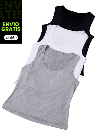 Camiseta Paq X3 Mujer Multicolor Mp 33603 MP