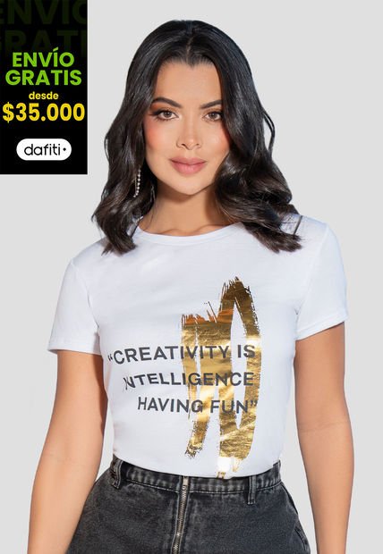 Camiseta Mujer Blanco Mp 105175