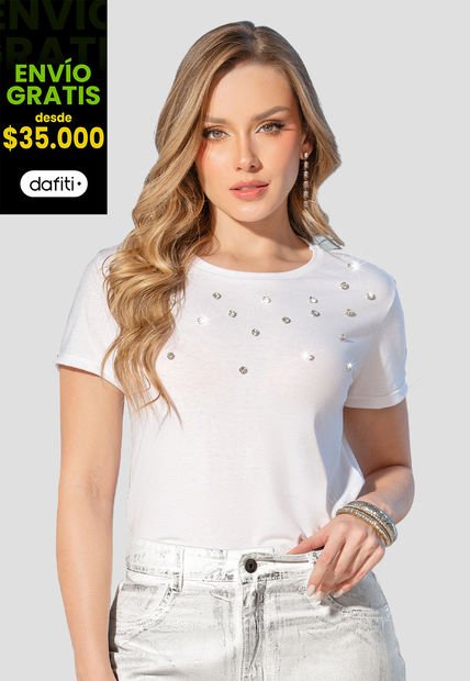 Camiseta Mujer Blanco Mp 105178