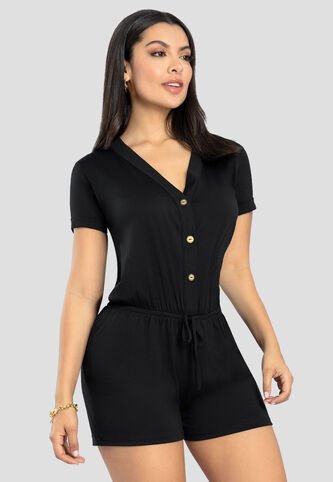 Enterizo Corto Mujer Negro Mp 111079 MP