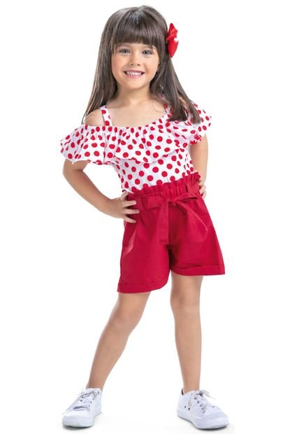 Conjunto Infantil Bebés Rojo Mp 89150