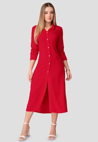 Vestido Largo Mujer Rojo Mp 111082 MP