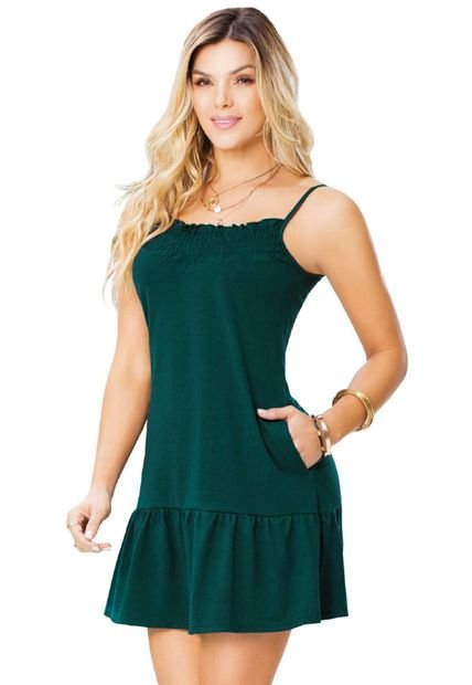 Vestido Corto Mujer Verde Mp 90862