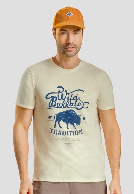 Camiseta Hombre Crema Mp 113723