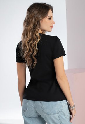 Camiseta Mujer Negro Mp 102830