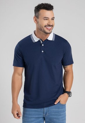 Polo Hombre Azul Navy Mp 7098