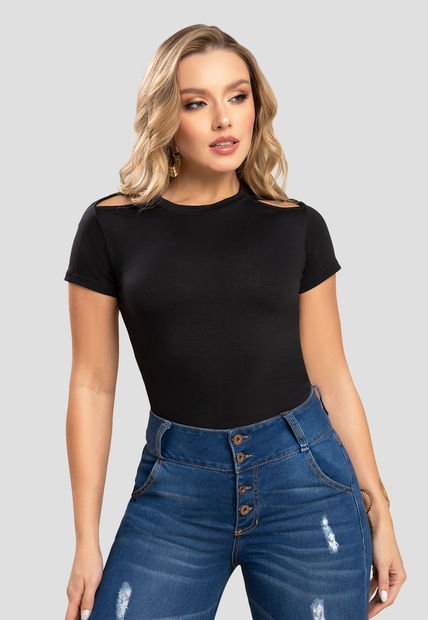 Camiseta Mujer Negro Mp 104208