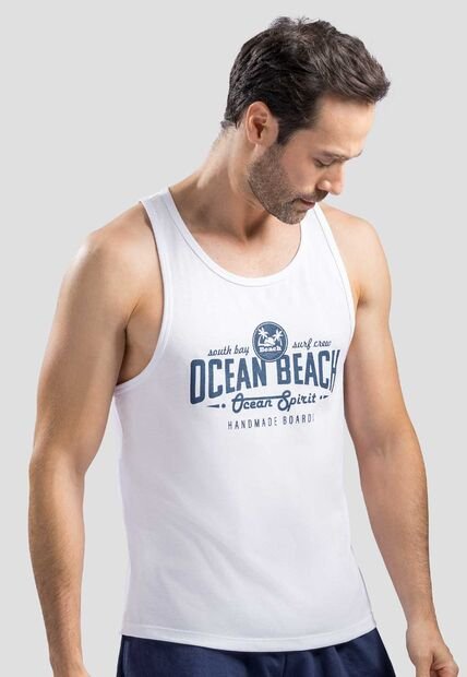 Camisilla Paq X2 Hombre Azul-Blanco Mp 113958