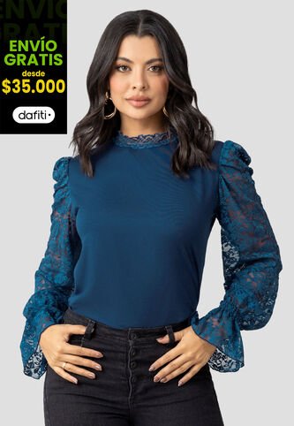 Blusa Mujer Azul Profundo Mp 110416 MP