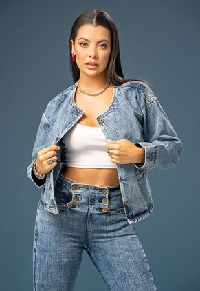 Chaqueta Mujer Azul Mp 112373