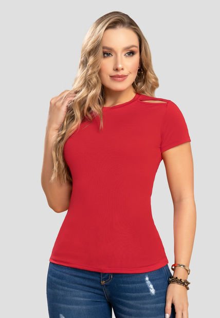 Camiseta Mujer Rojo Mp 104208