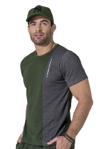 Camiseta Masculino Verde Militar Mp 3967