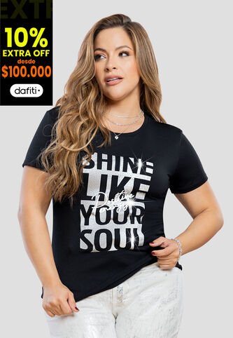 Camiseta Mujer Negro Mp 105176 MP