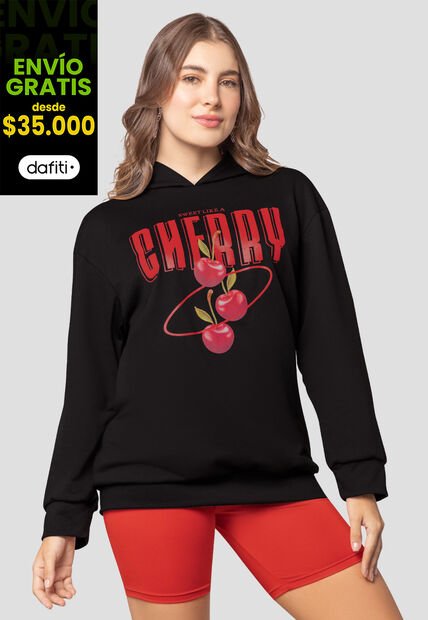 Buzo Mujer Negro Mp 110147