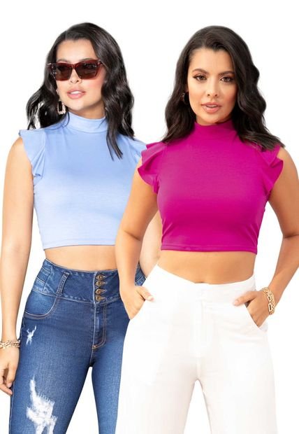 Crop Top Paq X2 Mujer Multicolor Mp 731