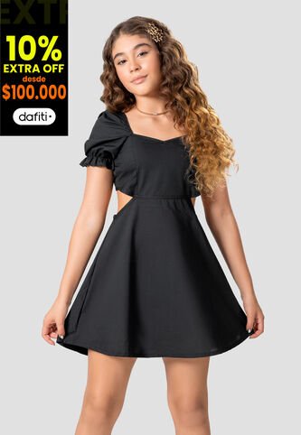 Vestido Infantil Femenino Negro Mp 105341 MP