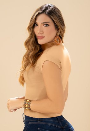 Blusa Mujer Beige Mp 102963